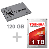 120 SSD + 1TB