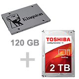 120 SSD + 2TB